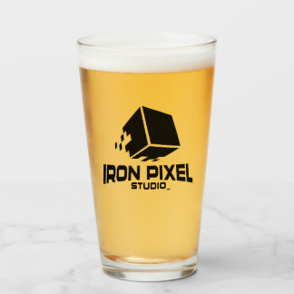 Iron Pixel Glass Cup
