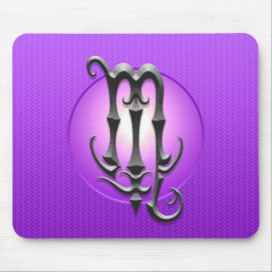 Iron Scorpio Symbol, purple Mouse Mat