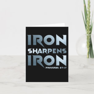 Iron Sharpens Iron – Christian Men & Women Proverb Thank You Card