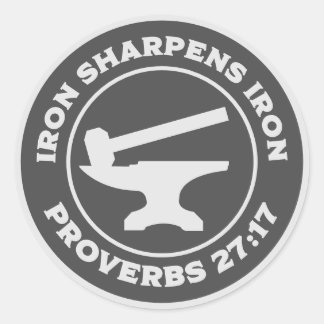 Iron Sharpens Iron Classic Round Sticker