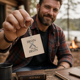 Iron sharpens Iron Knife Christian Key Ring
