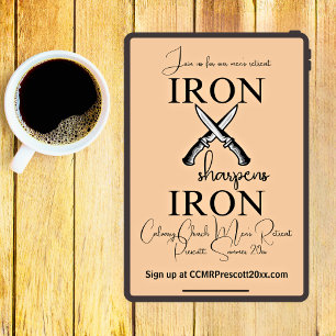 Iron sharpens Iron Knife Christian Men's Retreat Invitation