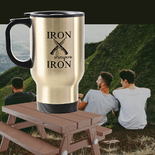 Iron sharpens Iron Knife Christian Travel Mug
