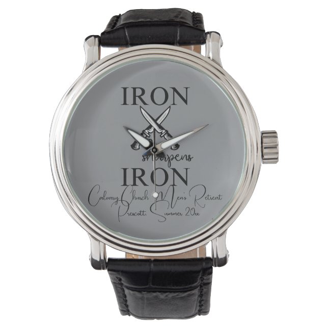 Iron sharpens Iron Knife Christian Watch (Front)