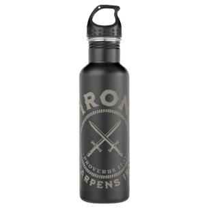 Iron Sharpens Iron Proverbs-2717 Christian Swords 710 Ml Water Bottle