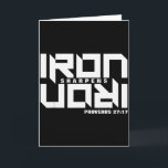 Iron Sharpens Iron Proverbs 27_17 Bible Verse Chri Card<br><div class="desc">Iron Sharpens Iron Proverbs 27_17 Bible Verse Christian</div>