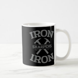 Iron Sharpens Iron Proverbs 27_17 Gym Workout Men Coffee Mug