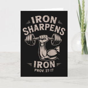 Iron Sharpens Iron Youth Christian Workout Gym Wei Card