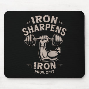 Iron Sharpens Iron Youth Christian Workout Gym Wei Mouse Mat