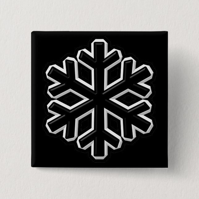 Iron Snowflake 15 Cm Square Badge (Front)