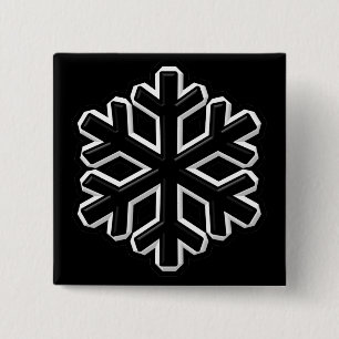 Iron Snowflake 15 Cm Square Badge