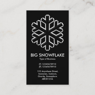 Iron Snowflake - Black (Gold Card) Business Card