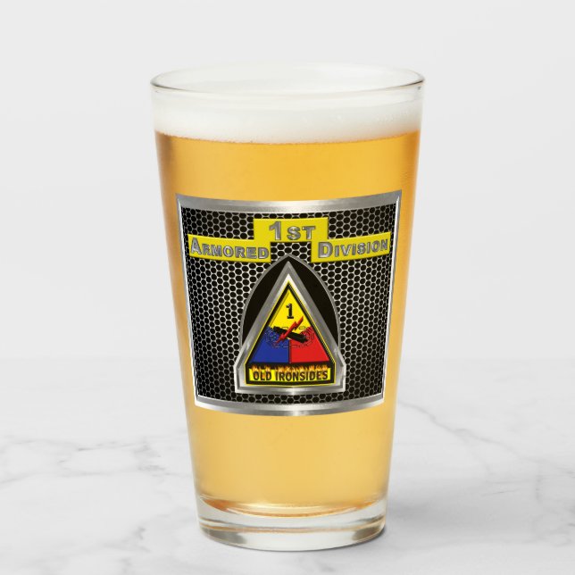 “Iron Soldiers” 1st Armoured Division Glass (Front Filled)