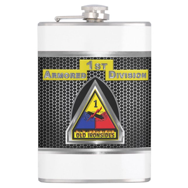 “Iron Soldiers” 1st Armoured Division Hip Flask (Front)