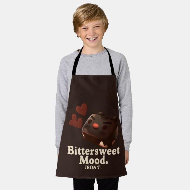 Iron T Bittersweet Mood: Dark Chocolate Cake Art Apron (Worn)