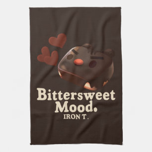 Iron T Bittersweet Mood: Dark Chocolate Cake Art Tea Towel