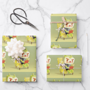 Iron T: Focus Mode On Cosy Reading Time Art Wrapping Paper Sheet