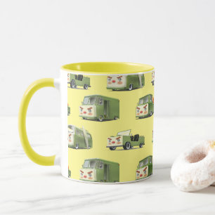 Iron T: Retro Cartoon Cars & Vans Lineup Mug