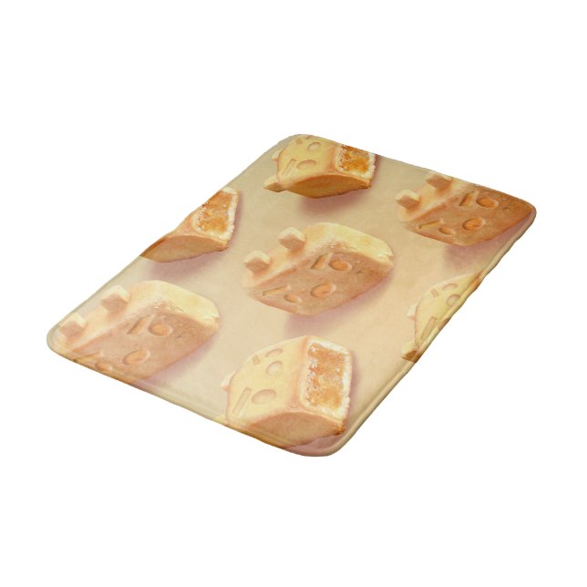 Iron T: Taiwanese Pineapple Cake Pattern Bath Mat (Angled)