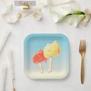 Iron T x Bunny girl: Mechanical Summer Popsicles Paper Plate