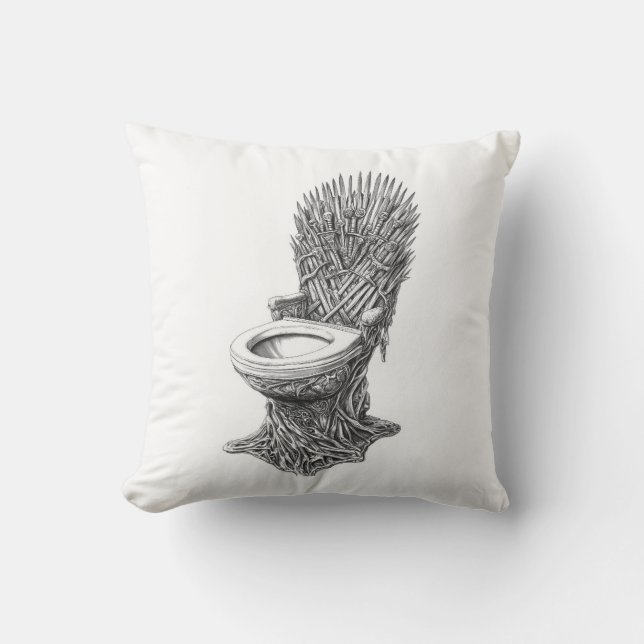 Iron Throne Toilet – Funny Game of Thrones Cushion (Front)