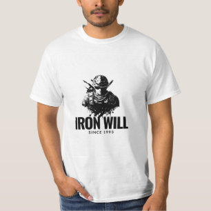 Iron will design t-shirt