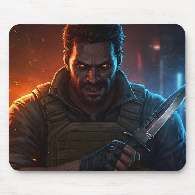 Iron Wolf Mouse Mat (Front)