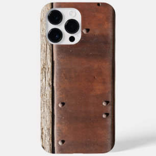 Iron, wood, bolts make strong tough Case-Mate iPhone 14 pro max case