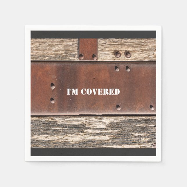 Iron Wood strong man look Napkin (Front)