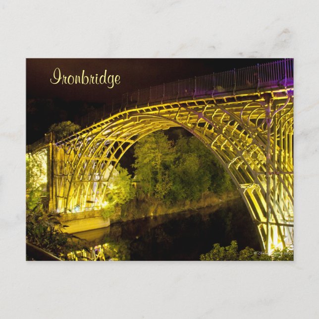 Ironbridge in Lights Postcard (Front)