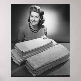 Ironed Linen and Towels Poster