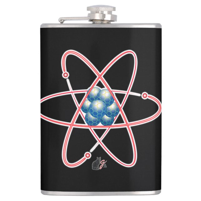 Ironic Atomic Hip Flask (Front)