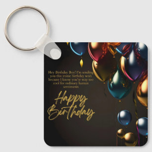 Ironic Birthday Boy Key Ring