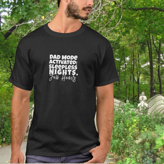 Ironic First Father’s Day Tee white letter humour (Creator Uploaded)