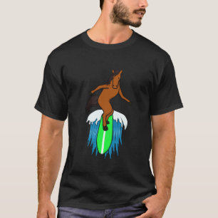 Ironic Horse Surfer Holiday Surfboard T-Shirt