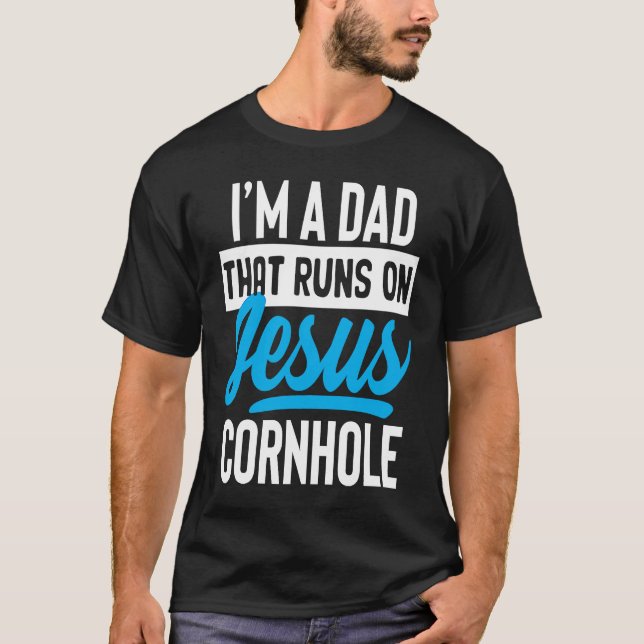 Ironic Jesus Cornhole Odd Humor Sarcastic Weird  C T-Shirt (Front)