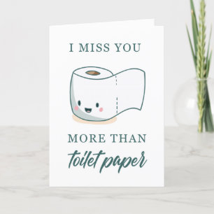 Ironic Miss you Card for friends