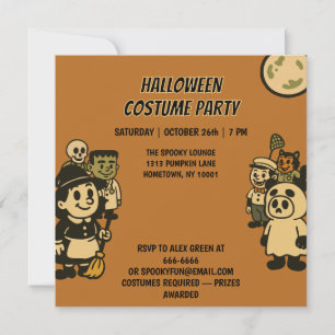 Ironic Monster Halloween Costume Party Holiday Card