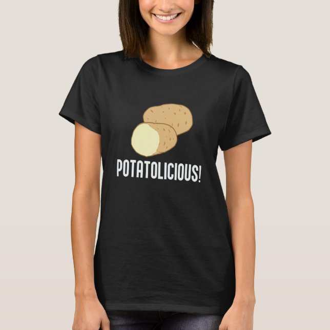 Ironic Potatoe Quote Hobby Chef Potatolicious T-Shirt (Front)
