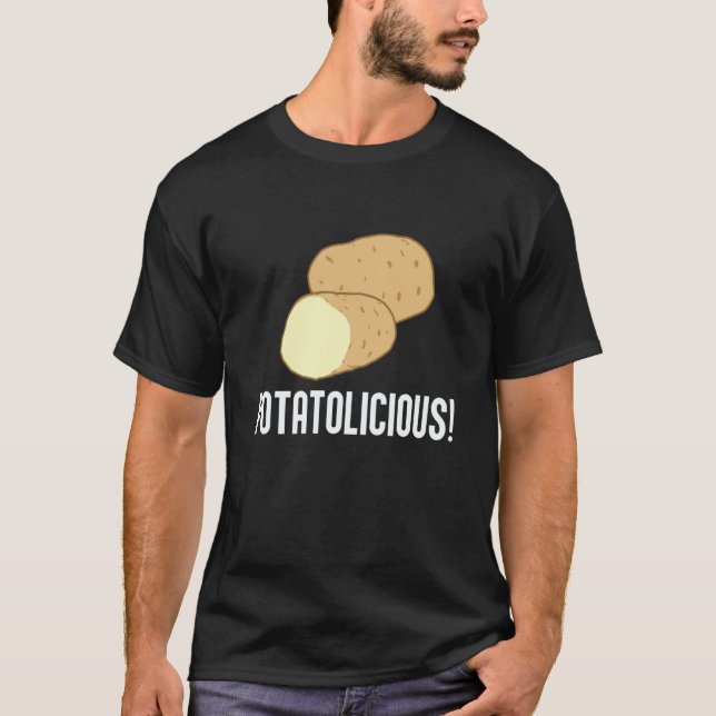 Ironic Potatoe Quote Hobby Chef Potatolicious T-Shirt (Front)