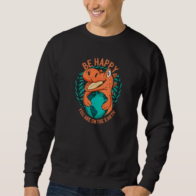 Ironic Statement About Climate Change By A Dinosau Sweatshirt (Front)