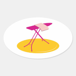 Ironing Board Oval Sticker