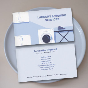 Ironing & Laundry Business Card