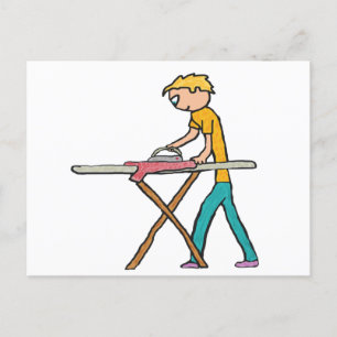 Ironing Postcard