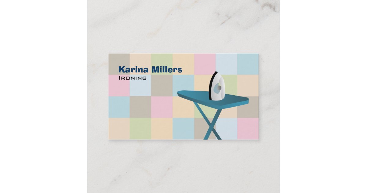 Ironing Service Business Cards Zazzle.co.uk