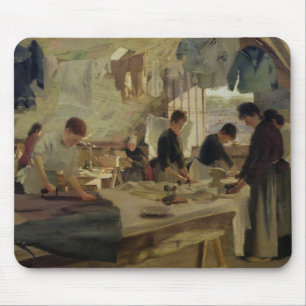 Ironing Workshop in Trouville, 1888 Mouse Mat