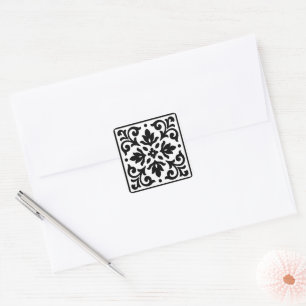 Ironlace Black & White Vintage  Square Sticker