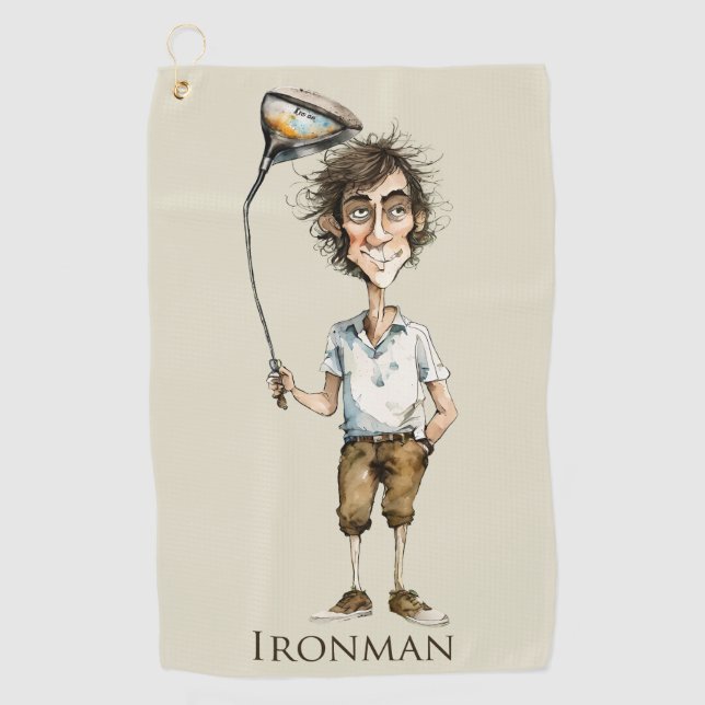 Ironman Golfer  Golf Towel (Front)