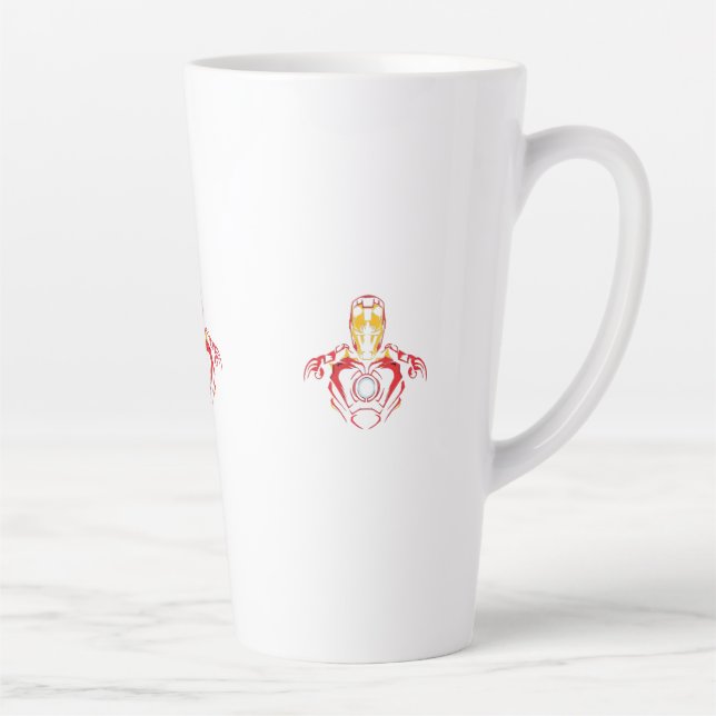 Ironman Vector Suit - Glowing Arc Core Latte Mug (Right)