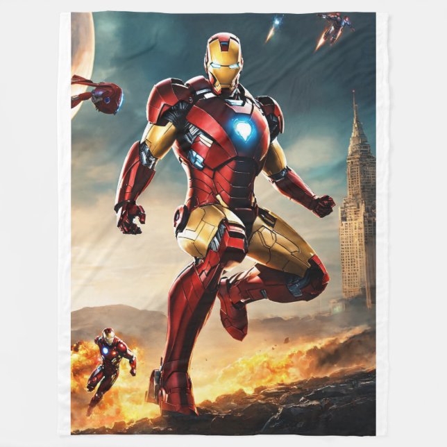 Ironman's Fleece Superhero Comfort Fleece Blanket (Front)